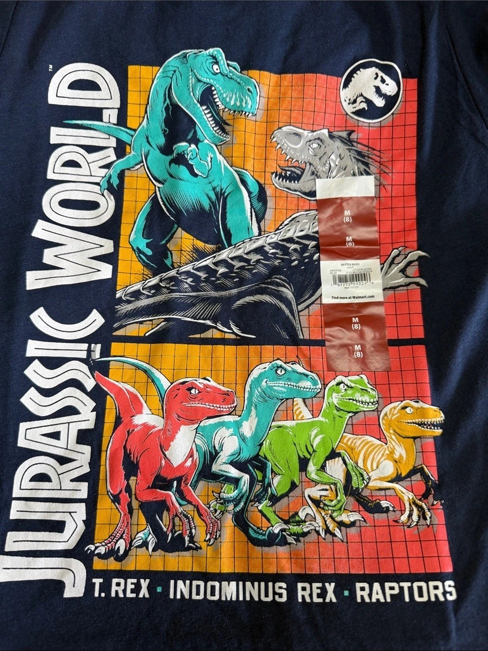 Jurassic World dinosaur graphic tee Black & Multicolor Boys Medium